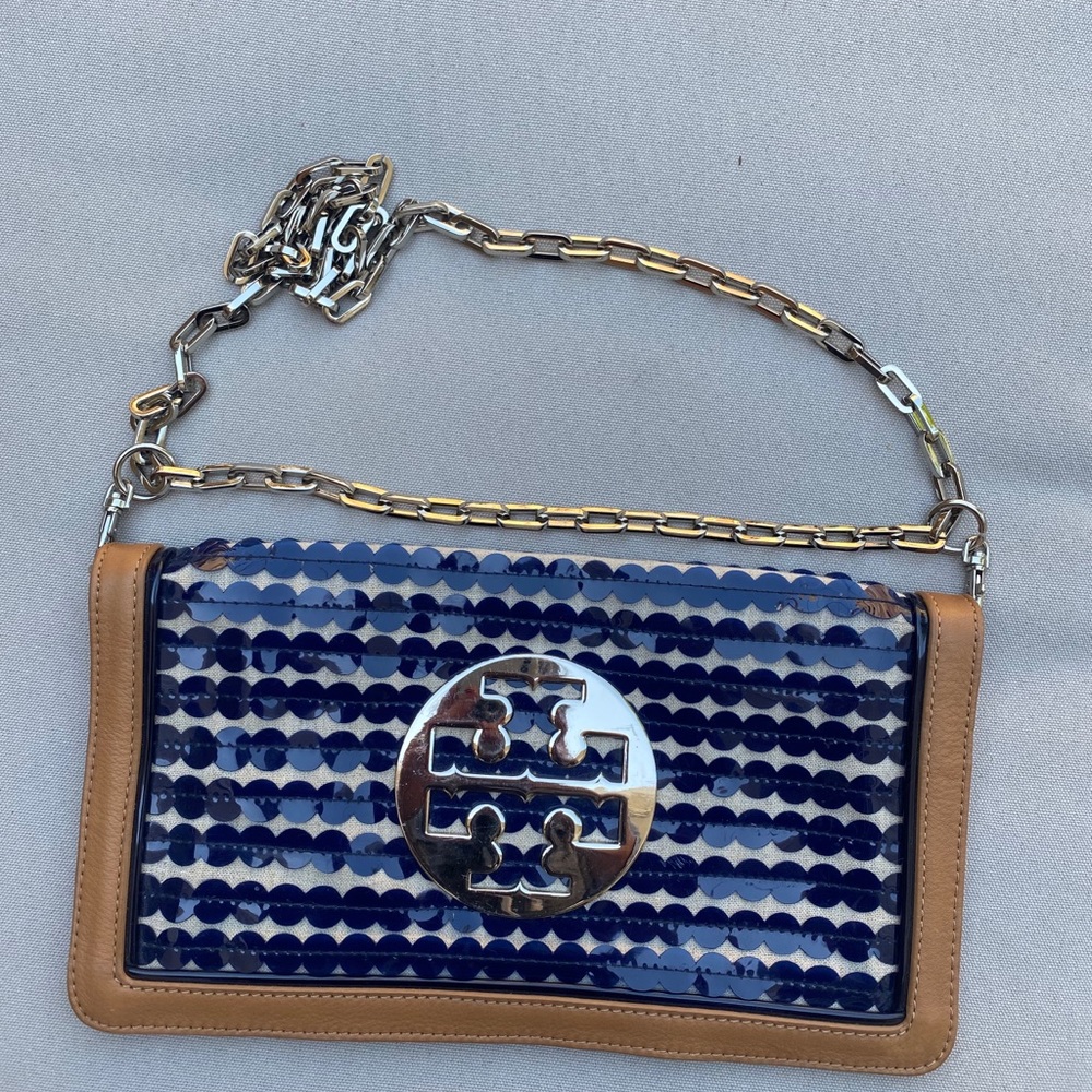 Tory Burch Navy Shoulder Purse